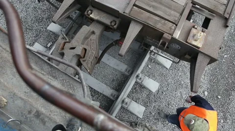 Freight train with cargo containers Stock Footage 61790801