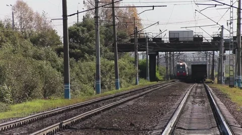 Freight train with cargo containers passing by Stock Footage 57216628