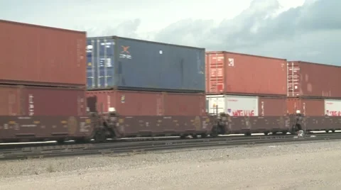 Freight Train Cargo Stock Footage 42905873