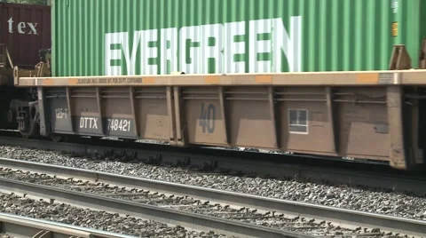 Freight Train Cars Close Up Stock Footage 42905727