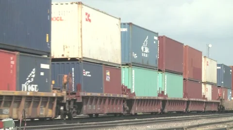 Freight Train Close Up Stock Footage 42906109