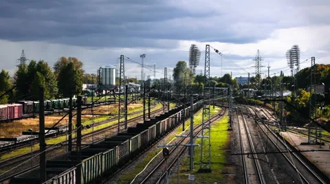 Freight train with coal cargo Video stock 55765309