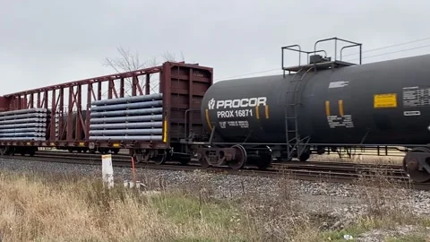 Freight train crossing Video stock 170850862