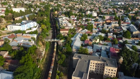 Freight train echelon in the city Video stock 168617514
