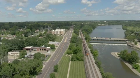 Freight Train Elgin, IL  库存影片 202188230