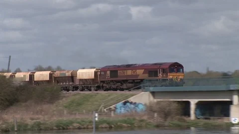 Freight Train at Ely Dock Junction Video stock 85068562