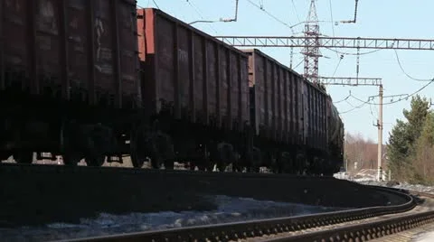 Freight Train Stock Footage 10893351