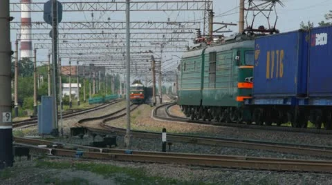 Freight train Stock Footage 20431762