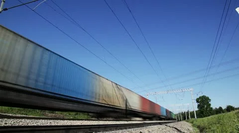 Freight train Stock Footage 22186083