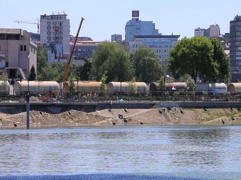 Freight train Stock Footage 76985343