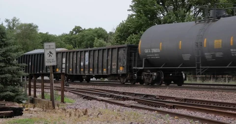 Freight Train Stock Footage 91955689