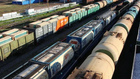 Freight train Stock Footage 134197680