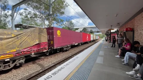 Freight train Stock Footage 260778009