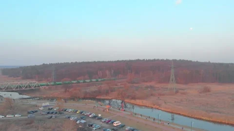 Freight Train Forest Sunset Stock Footage 151411118