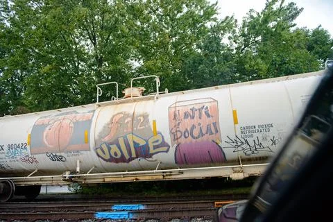 Freight Train Graffiti Art Stock Photos