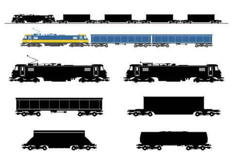 Freight train. Stock Illustration