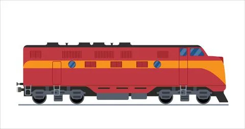 Freight train isolated on white background Stock Illustration