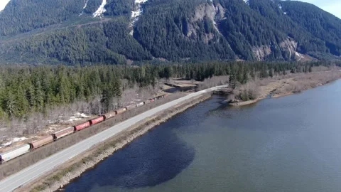 Freight Train Kwinitsa Stock Footage 149134540