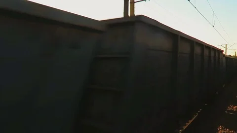 Freight Train Moves Stock Footage 77873128