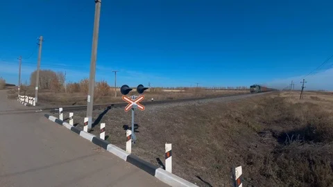 Freight train moving Stock Footage 97393667