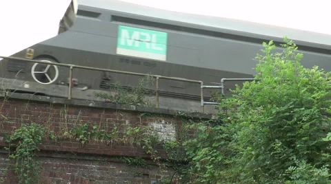 Freight train over bridge 1 Video stock 40723147