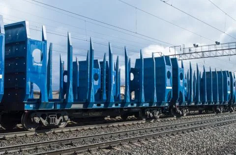 Freight train is parked Stock Photos