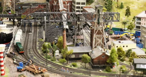 Freight train passes coal loading station Stock Footage 102494370