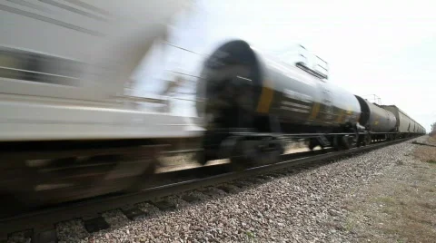 Freight Train Passing Stock Footage 679858