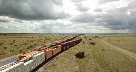 Freight train - passing Video stock 101043308