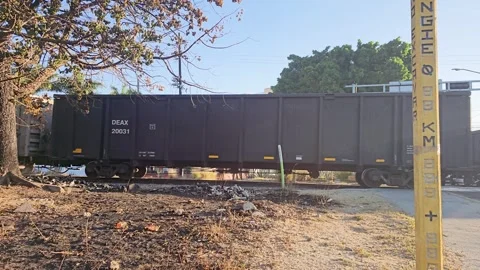 Freight Train Passing in Guadalajara Stock Footage 286380959