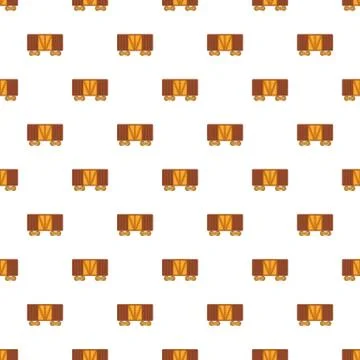 Freight train pattern, cartoon style イラスト素材