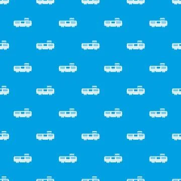Freight train pattern seamless blue Stock Illustration