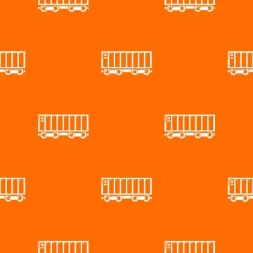 Freight train pattern vector orange Stock Illustration