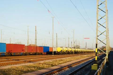Freight train Stock Photos