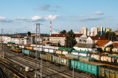 Freight train Stock-Fotos