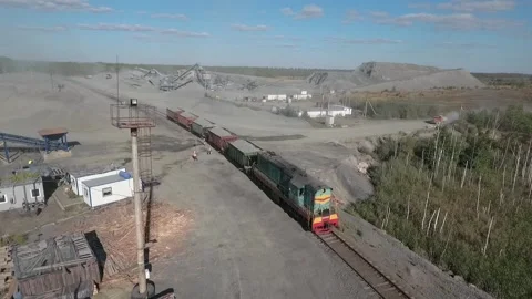 The freight train rushes Stock Footage 202067807