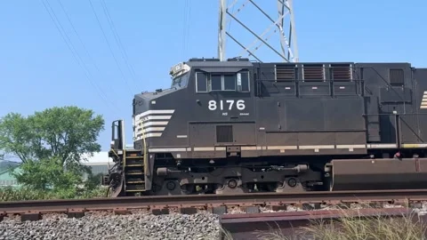 Freight Train Speeds Through Pennsylvania Stock Footage 340174513