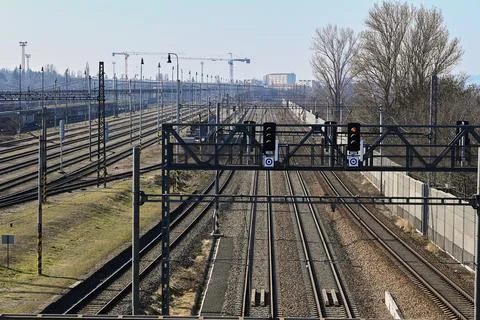 Freight train station in Brno Stock Photos