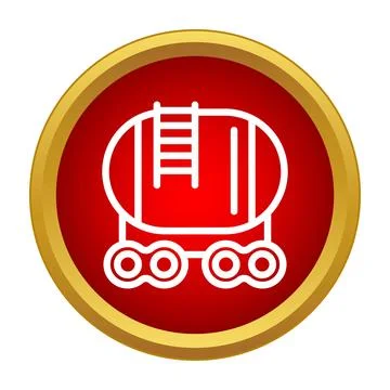 Freight train tank car transporting liquid cargo icon Stock-Illustration