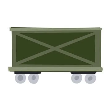 Freight train wagon carrying cargo goods illustration Ilustração Stock