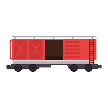 Freight train wagon logistic service Stock Illustration