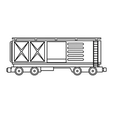 Freight train wagon logistic service Stock Illustration