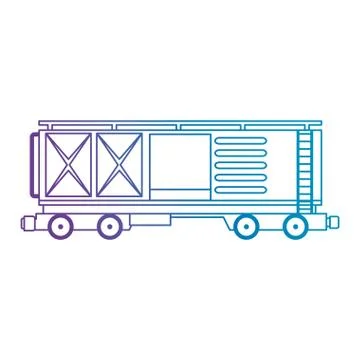 Freight train wagon logistic service Stock Illustration