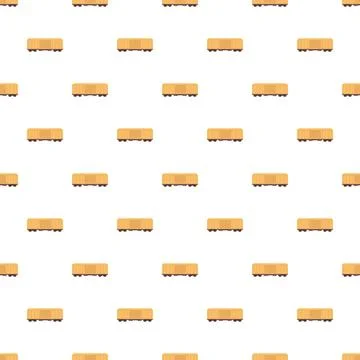 Freight train wagon logistics transport seamless pattern Stock Illustration
