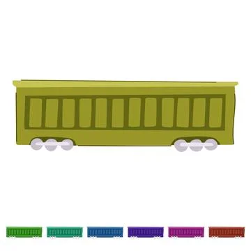 Freight train wagon transporting cargo for delivery graphic Stock Illustration