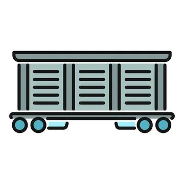 Freight train wagon transporting cargo illustration 스톡 일러스트