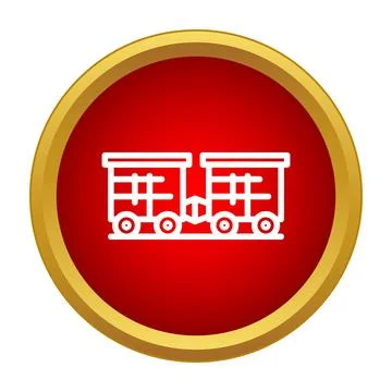 Freight train wagons representing cargo logistics transportation icon Stock Illustration