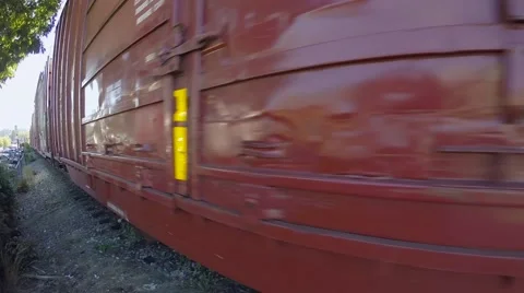 Freight train in West Vancouver BC Canada Stock Footage 45488831
