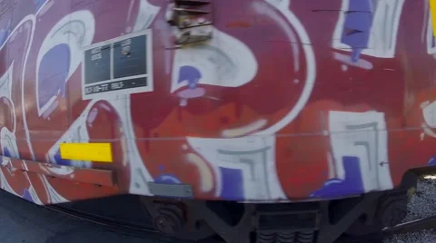 Freight train in West Vancouver BC Canada Stock Footage 45489166
