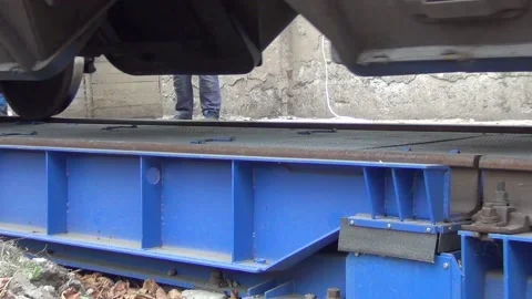 Freight train with wheelset close-up. Stock Footage 138087024